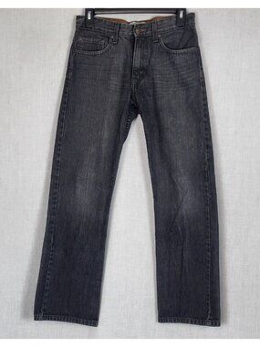 Signature by Levi Strauss Boys Jeans Straight Faded Black Denim Sz 16 Regular